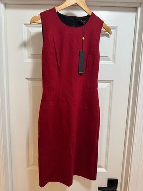 Kobi Halperin Sleeveless Burgundy Sheath Dress - Classic Women's Dress